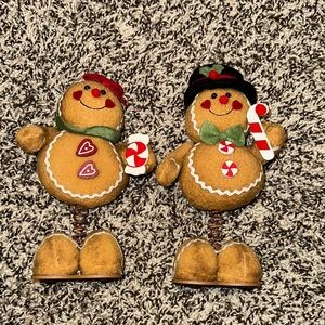 Hobby Lobby Gingerbread Figurines with Red and Green Accents